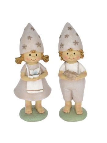 Gyerek f-l békával-pillangóval álló poly 5-5x5x17-5cm bézs-fehér DD63718