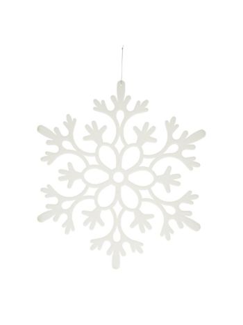 Hópehely flokkolt- akasztós műanyag 40-6 cm fehér
