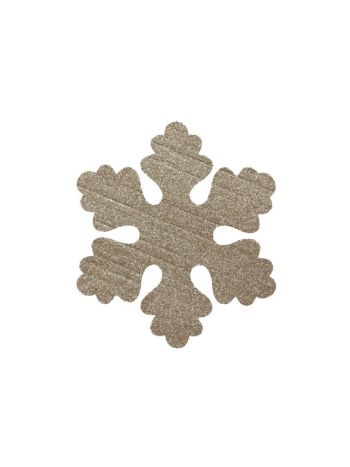 Hópehely glitteres, akasztós műanyag 40 cm pezsgő