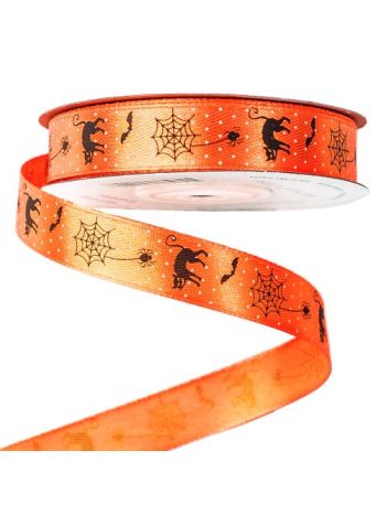 Halloween mintás szatén szalag 16mm x 20m