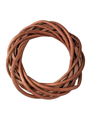 Fonott vessző koszorúalap 15cm/3cm - Barna