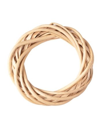 Fonott vessző koszorúalap 15cm/3cm - Natúr