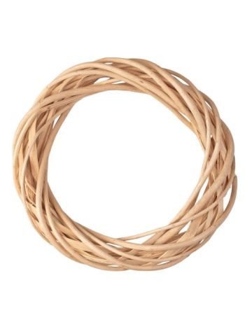 Fonott vessző koszorúalap 30cm/6cm - Natúr