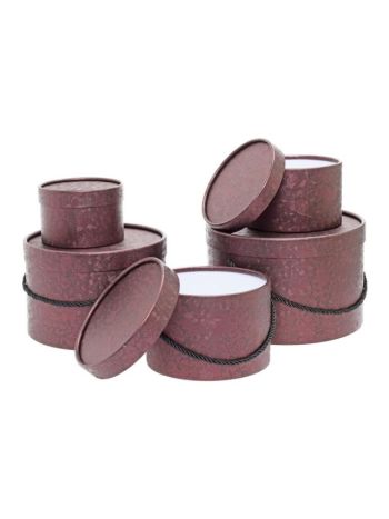Kalapdoboz kerek- füllel papír 9x25x7 cm barna S/5