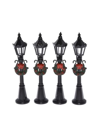 Kandeláber álló- műanyag- 12x2-5 cm- fekete- S/4