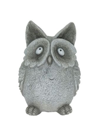 Kaspó bagoly kerámia 22-5x23x31-5 cm szürke