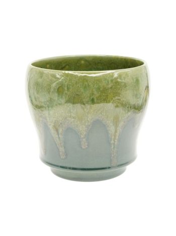 Kaspó kerámia 18x18x16-5 cm zöld