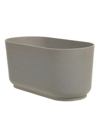 Kaspó satina eco ovális műanyag 27 cm platinum 277516