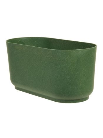 Kaspó satina eco ovális műanyag 27 cm zöld 277518