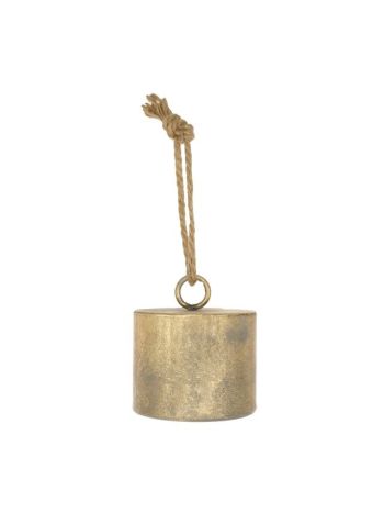 Kolomp akasztós bádog 7x8 cm antik arany