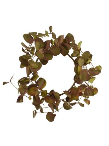 Koszorú leveles- 28 cm- barna- zöld- SSS