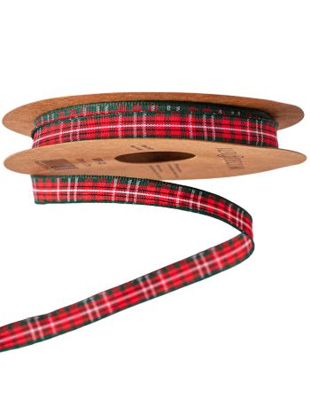 Karácsonyi skótkockás szalag 10mm x 10m
