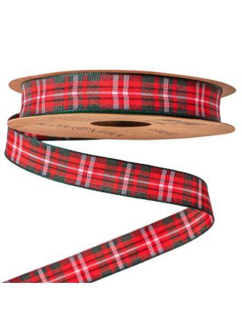 Karácsonyi skótkockás szalag 15mm x 10m