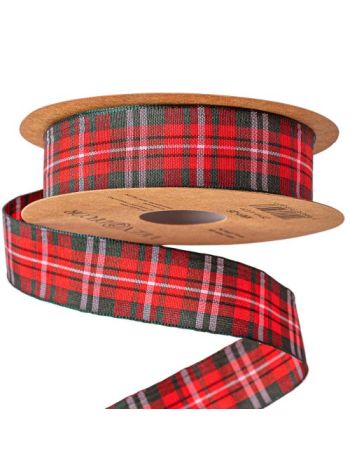 Karácsonyi skótkockás szalag 25mm x 10m