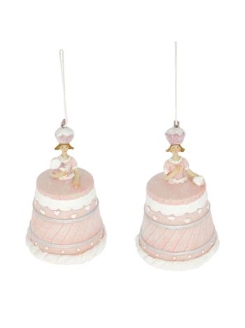 Lány tortaszoknyában akasztós poly 8x8x13 rózsaszín- fehér 2 féle SSS