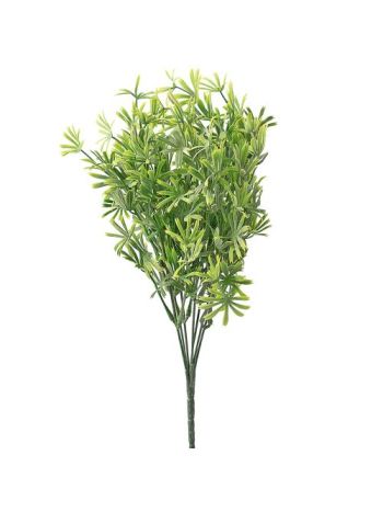 Dekor bokor- 7 ágú- 34cm magas - Sötétzöld