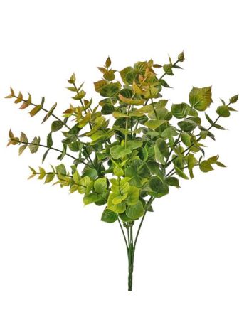 Eukaliptusz csokor- 5 ágú- 37cm magas - Zöld / Barna