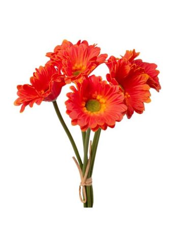 Real touch gerbera köteg- 6 szál- 27 cm magas  - Narancssárga