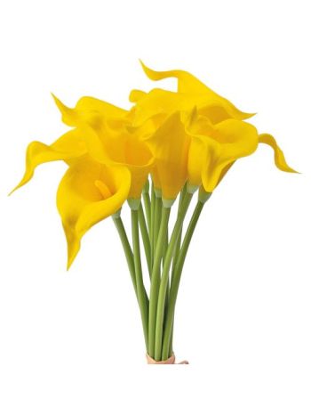 Real touch kála köteg- 10 szálas- 36cm magas - Sárga