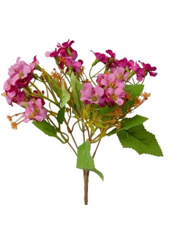 Kisvirágos selyemvirág csokor- 28cm magas - Lila