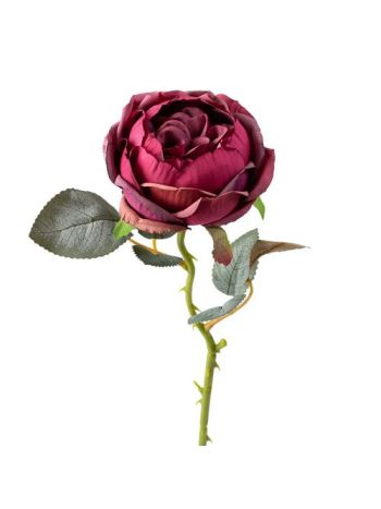 Bazsarózsa selyemvirág szál- 51cm magas - Bordó
