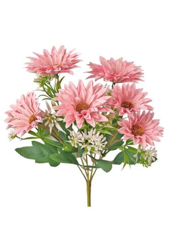 Gerbera selyemvirág csokor- 29cm magas - Rózsaszín