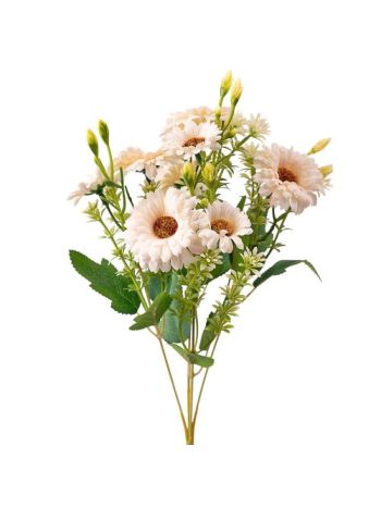 Selyemvirág csokor- 33cm magas - Ekrü