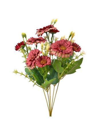 Selyemvirág csokor- 33cm magas - Bordó