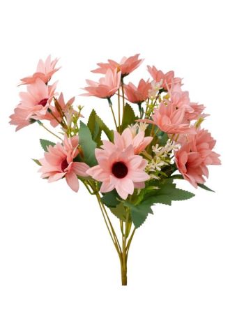 Selyemvirág csokor- 37cm magas - Rózsaszín