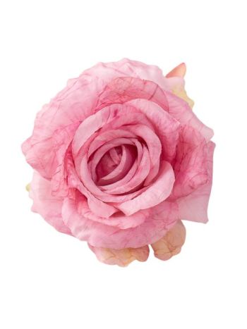 Rózsa selyemvirág fej- 11cm - Rózsaszín