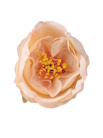 Peónia selyemvirág fej- 7cm - Ekrü