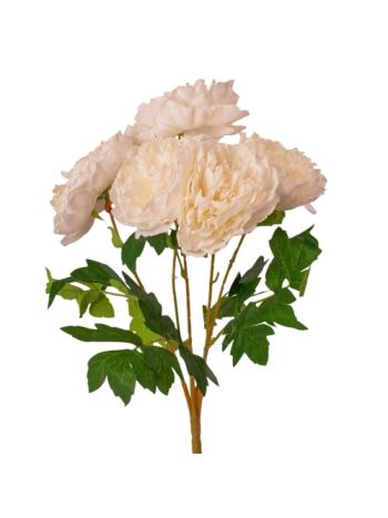 Bazsarózsa selyemvirág csokor- 5 fejes- 47cm magas