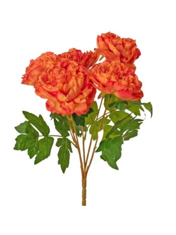 Bazsarózsa selyemvirág csokor- 5 fejes- 47cm magas