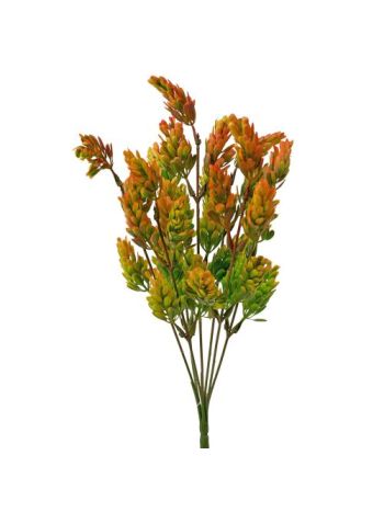 Pozsgás műnövény- 7 ágú- 32cm magas - Barnás zöld