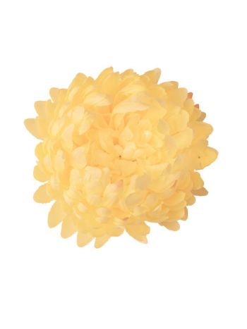 Krizantém selyemvirág fej- 14cm - Sárgás krém