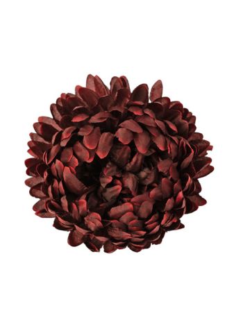 Krizantém selyemvirág fej- 14cm - Mély bordó