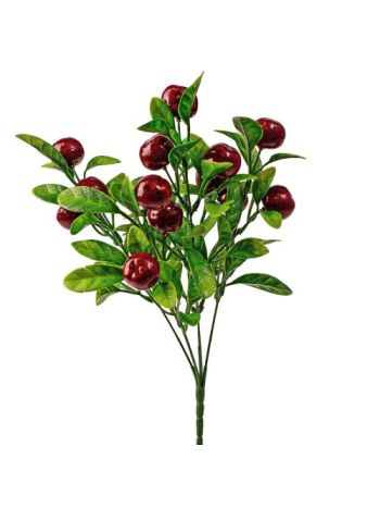 Gyümölcsös bokor- 15 fejes- 33cm magas - Piros