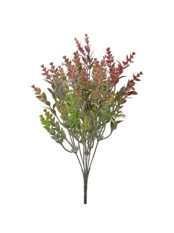 Műnövény bokor- 7 ágú- 33cm magas - Narancssárgás zöld