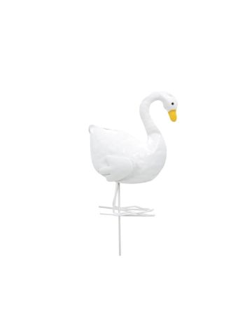Hattyú betűzős fém 11cm fehér 354327