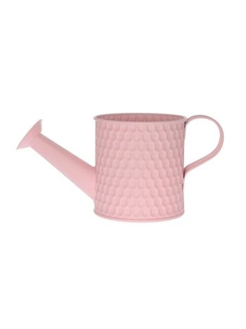 Locsolókanna mintás fém 10x10x10-5cm rózsaszín  DD60590