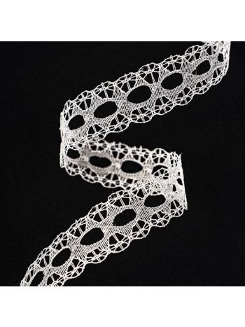 Čipkovaná páska 15 mm x 10 m - biela