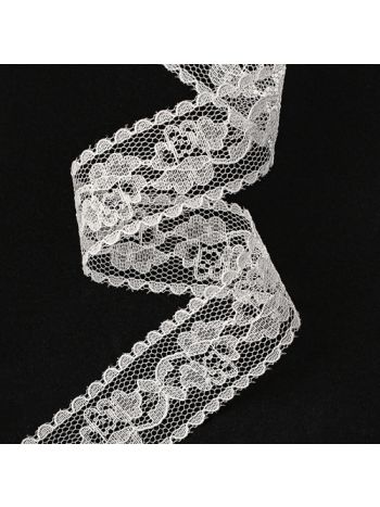 Csipkeszalag 24mm x 10m - Törtfehér