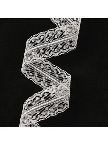 Csipkeszalag 28mm x 10m - Törtfehér