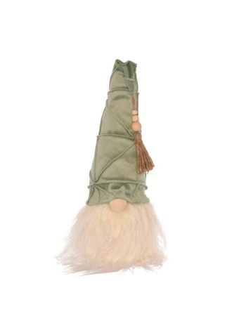 Manó álló- textil- 12x12x26 cm- zöld-  DD62627