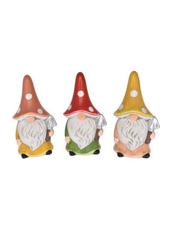 Manó ásóval poly 10x8-6x19-5cm sárga- zöld- piros 3 féle SSS