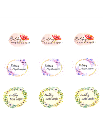 MATRICA 12 db- Anyák napja- KEREK 4 cm MATRICA2