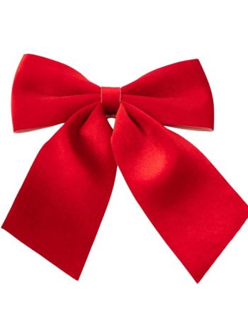 Elegáns bársony masni- 28 x 34cm - Piros