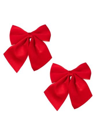 Elegantná súprava zamatových mašlí - 12 x 13 cm - 2 ks - červená