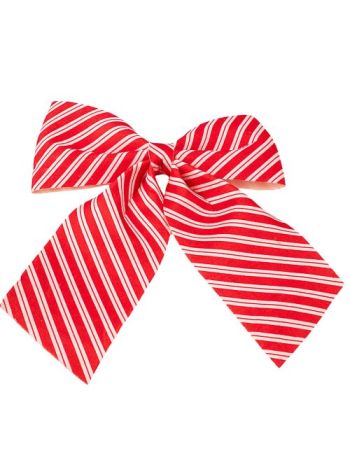 Piros-fehér csíkos masni- 28 x 34cm