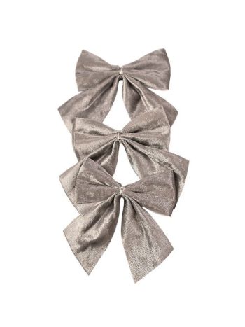 Fényes bársony masni készlet- 9 x 10cm- 3db. - Kékesszürke